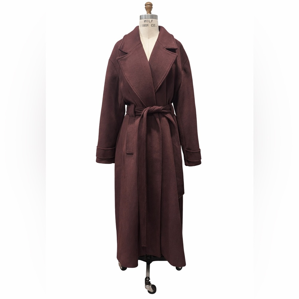 Elegant Rich Chocolate Brown Trench Coat ALIGNE / GEORGE WRAP COAT